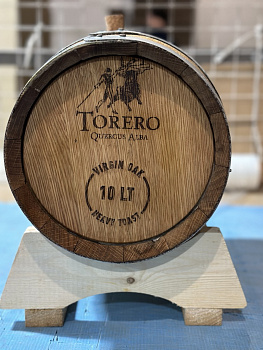 фото Дубовая бочка 10 л «Torero» из американского белого дуба (Испания), сильный обжиг, уценка (3)